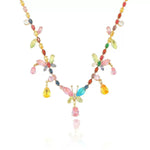 Trend Crystal Colorful Butterfly Collar Necklace