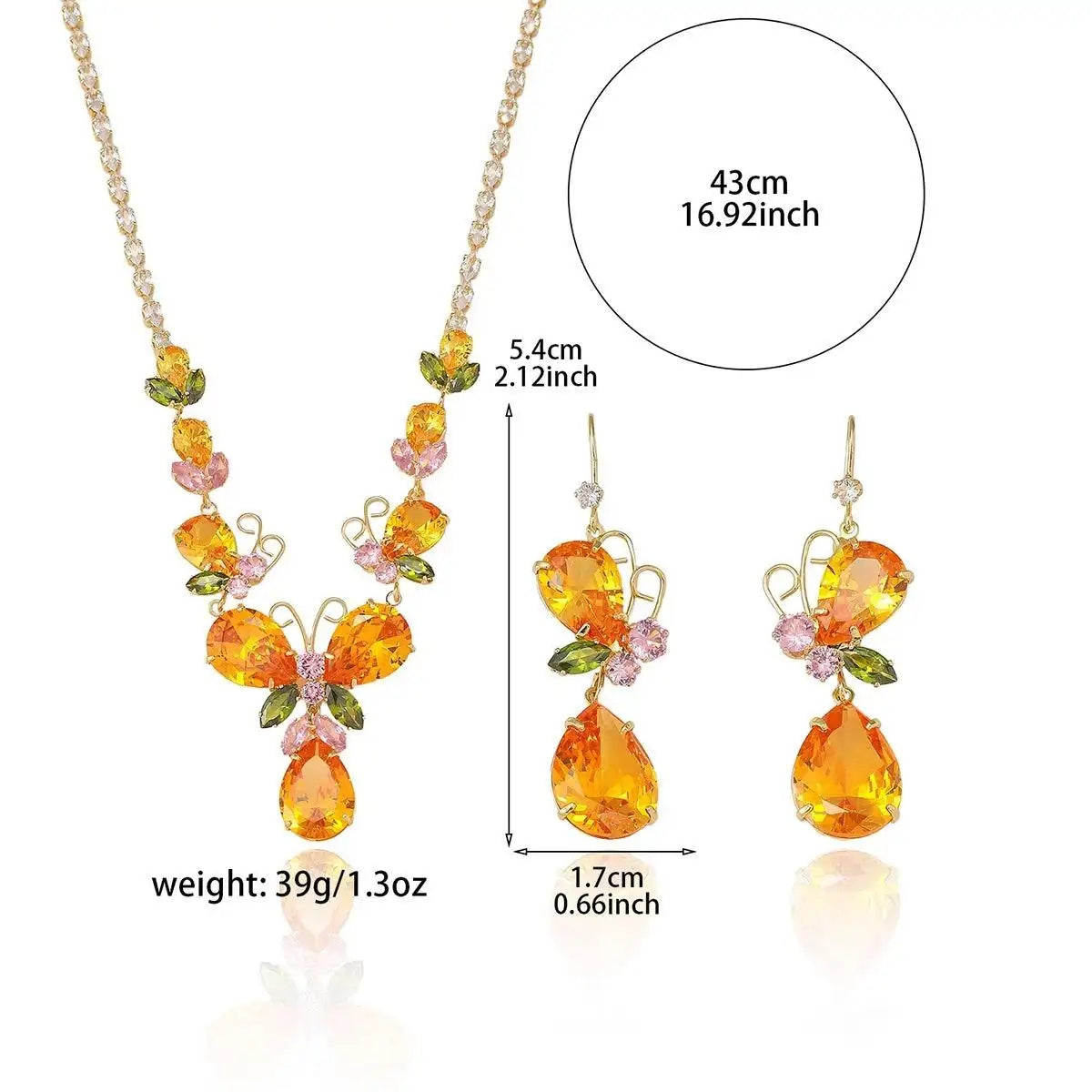 Trend Crystal Daily Wear Yellow Necklace