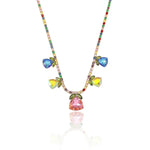 Trend Crystal Pink Tulip Collar Necklace