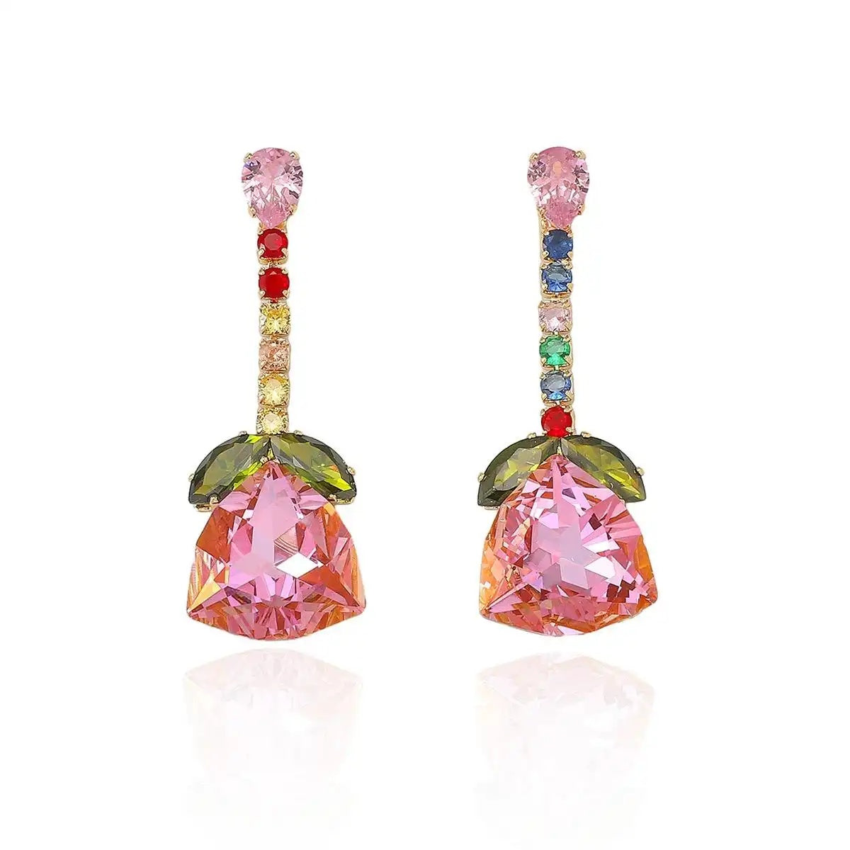 Trend Crystal Pink Tulip Necklace
