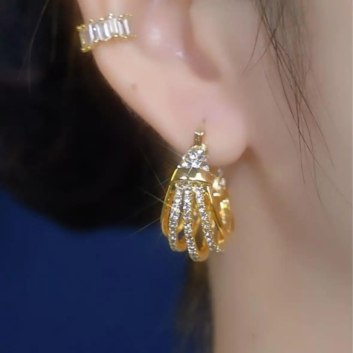 Triple Circle Hoop Earrings
