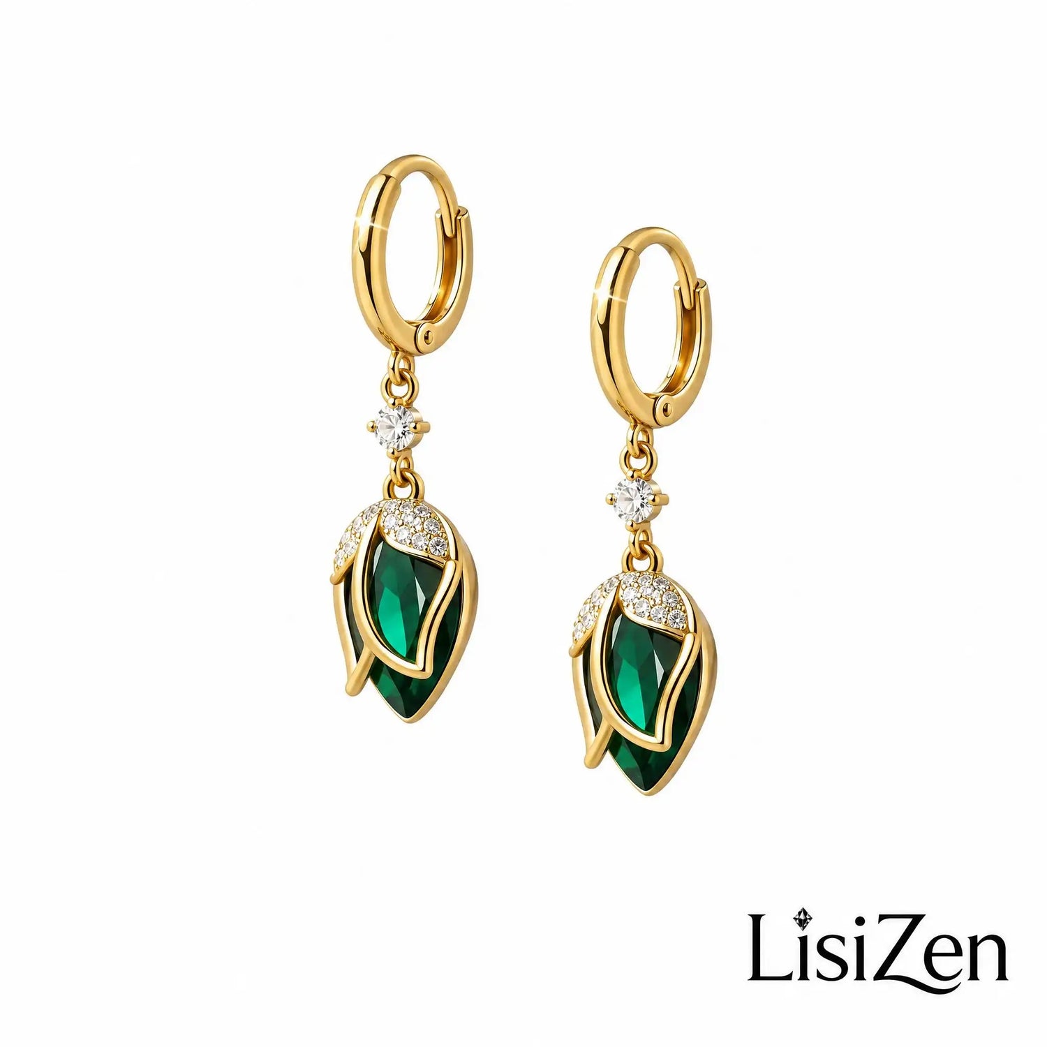 Tulip Bud Post Hoop Earrings