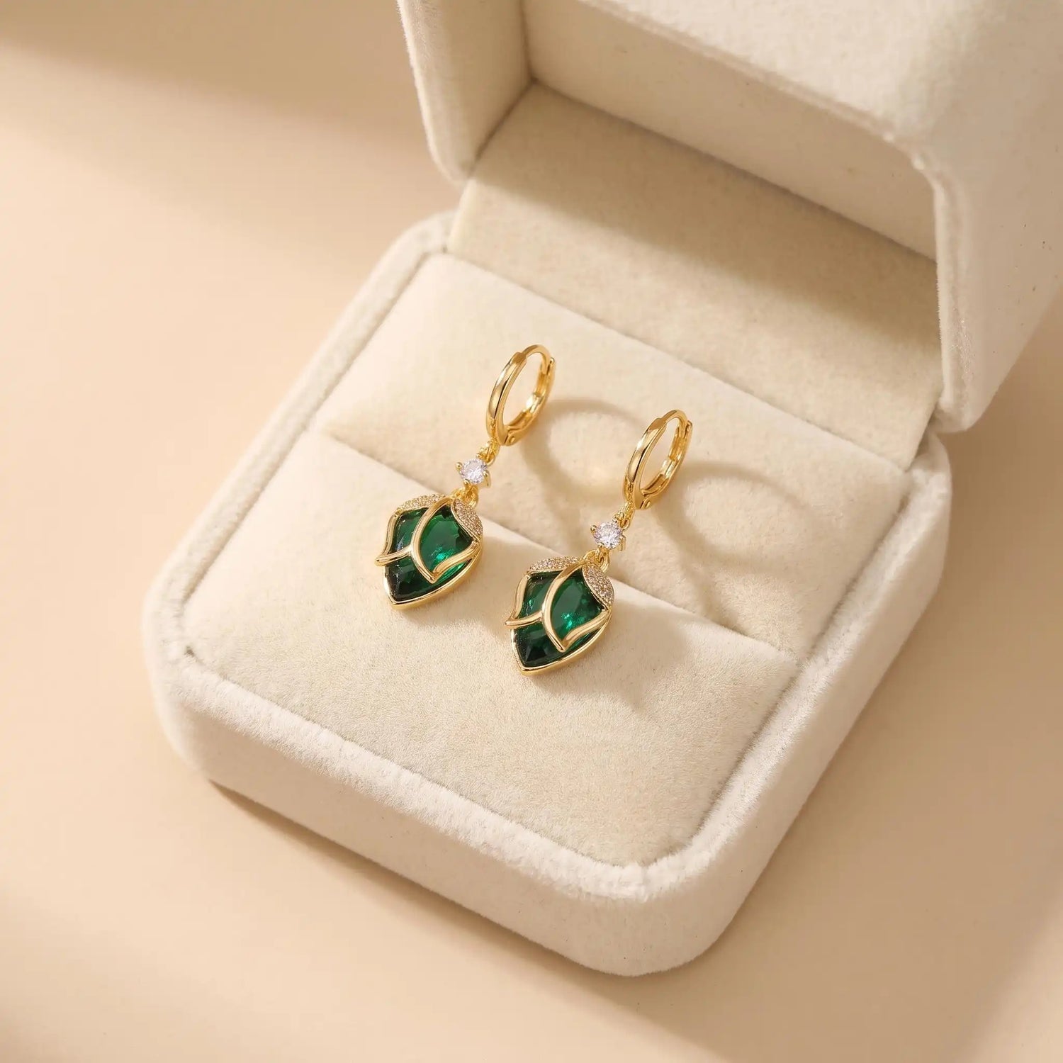 Tulip Bud Post Hoop Earrings