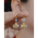 Tulip Crystal Goddess Earrings