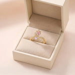 Tulip Crystal Open Index Finger Ring