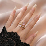 Tulip Crystal Open Index Finger Ring