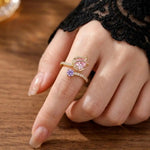 Tulip Crystal Open Index Finger Ring
