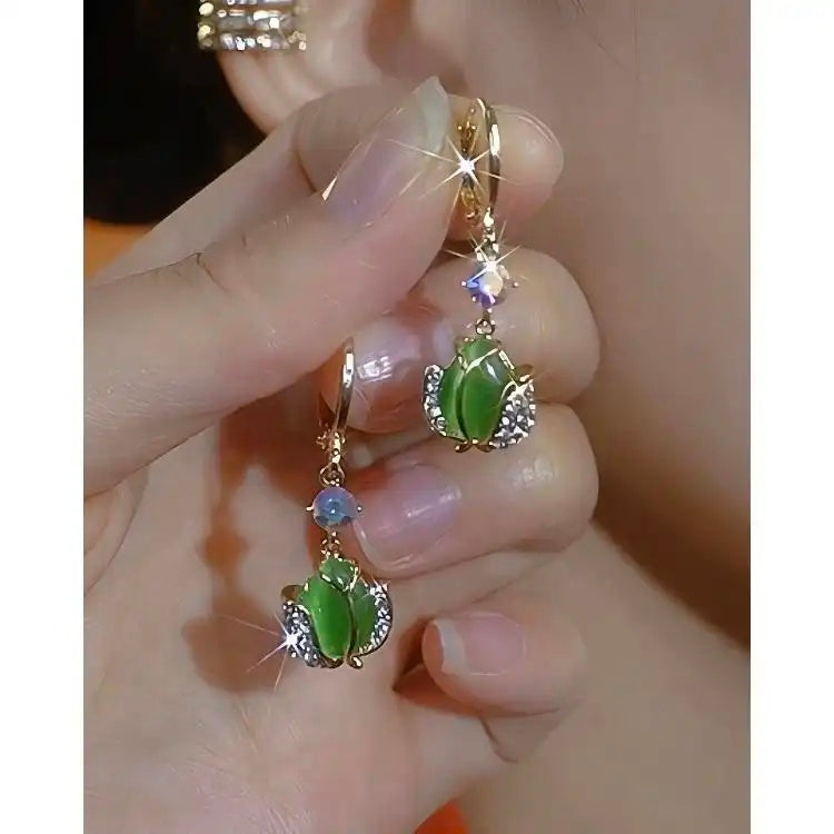 Tulip Flower Clip-On Earrings