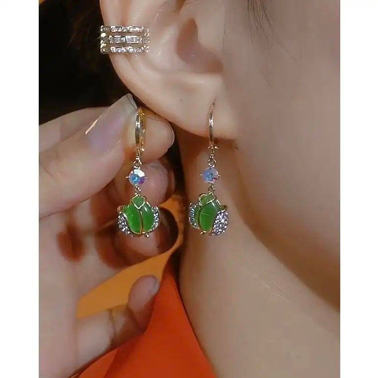 Tulip Flower Clip-On Earrings