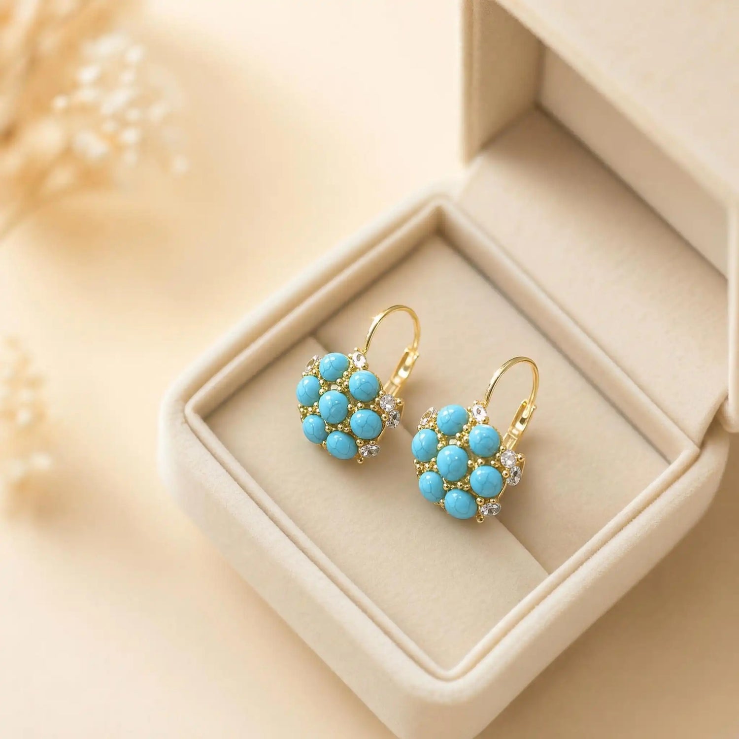 Turquoise Blue Basket Ear Cuffs