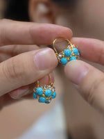 Turquoise Blue Basket Ear Cuffs