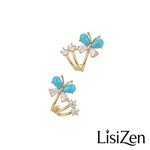 Turquoise Butterfly Stud Earrings