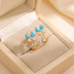 Turquoise Butterfly Stud Earrings