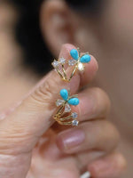 Turquoise Butterfly Stud Earrings