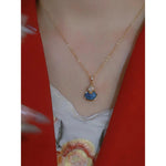 Turquoise Gourd Chinese Neck Jewelry Set