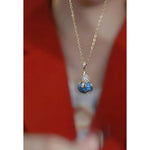 Turquoise Gourd Chinese Neck Jewelry Set