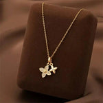 Twin Bloom Pendant Necklace