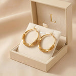 Twisted Chunky Round Minimalist Hoop Earrings