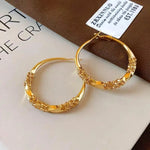 Twisted Chunky Round Minimalist Hoop Earrings