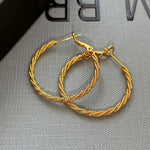 Twisted Metal Hoop Earrings