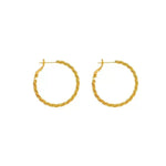 Twisted Metal Hoop Earrings