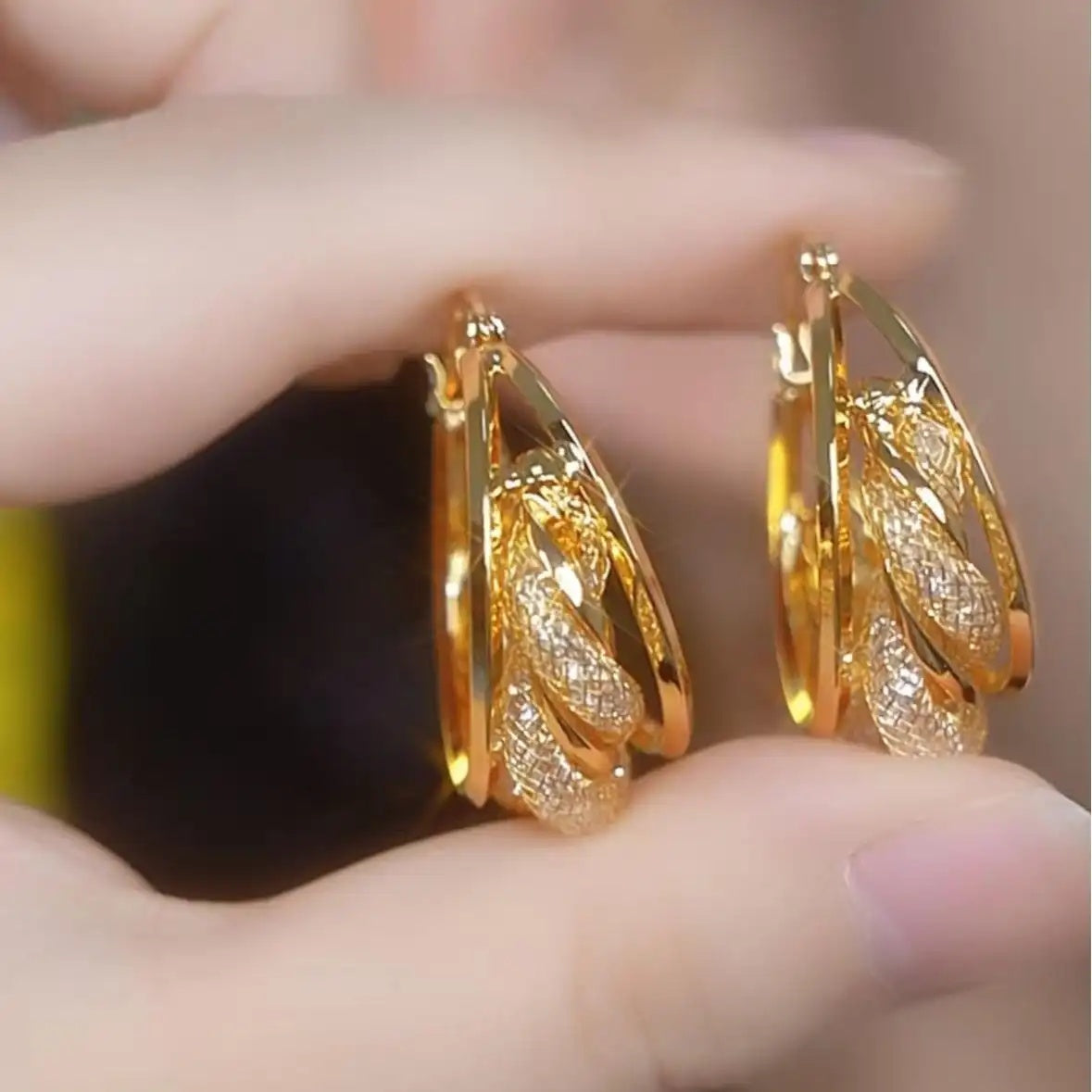 Twisted Spiral Hoop Earrings