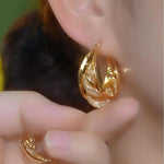 Twisted Spiral Hoop Earrings