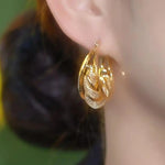 Twisted Spiral Hoop Earrings