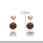 Two-Way Maillard Brown Stud Earrings