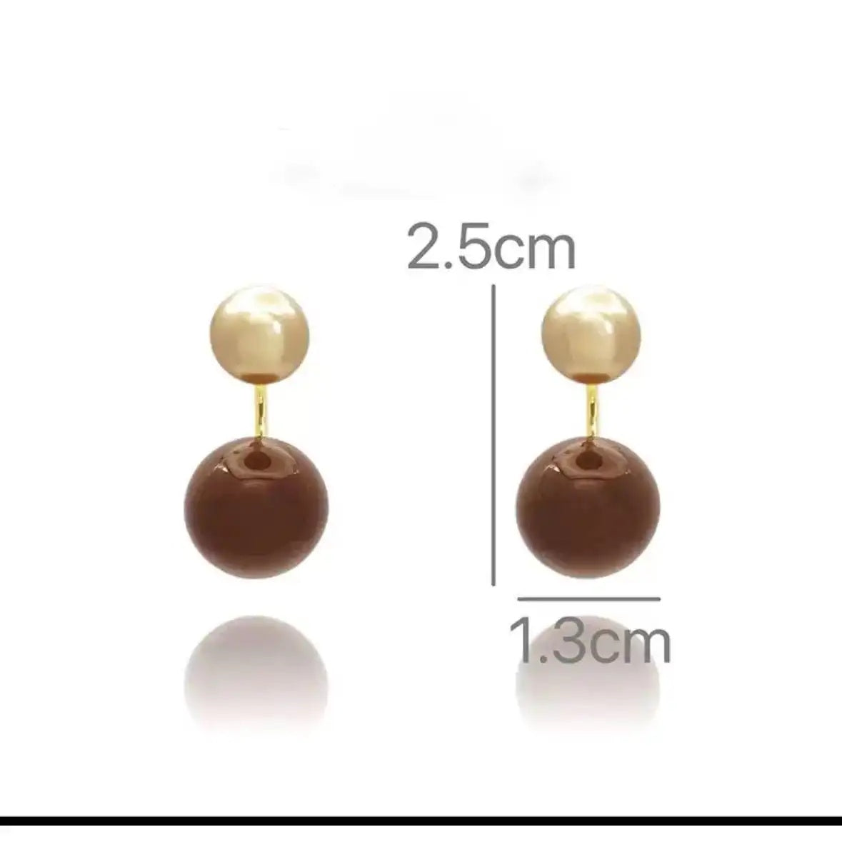 Two-Way Maillard Brown Stud Earrings