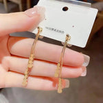 Two-Way Wear Flower Long Tassel Drop Earrings