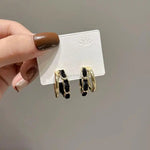Velvet-Coated for Spring Gold-Tone Metal Hoop Earrings