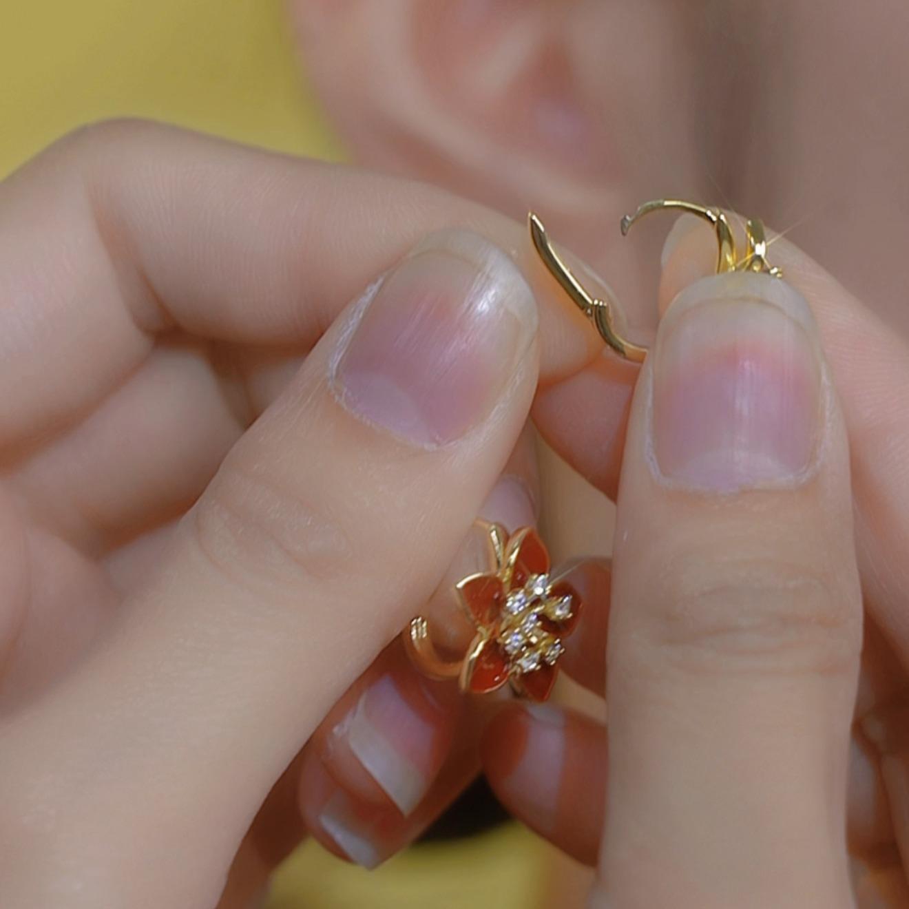 Vintage Angolan Red Gold- Earrings
