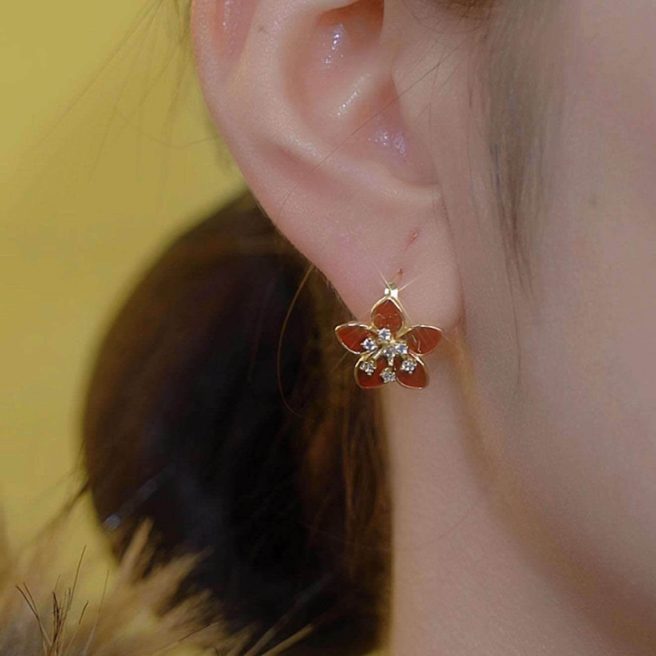 Vintage Angolan Red Gold- Earrings
