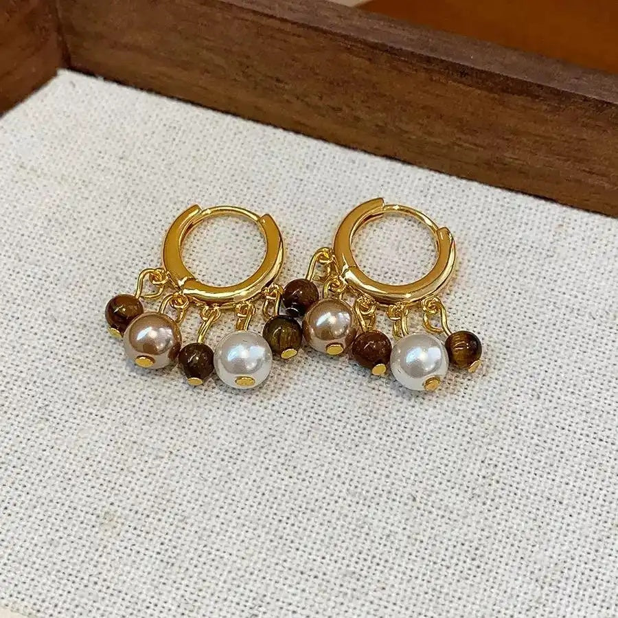 Vintage Beaded Tassel Drop Earrings