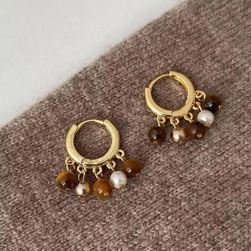 Vintage Beaded Tassel Drop Earrings