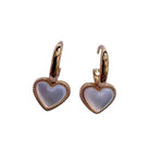 Vintage Cat Eye Heart Double-Sided Earrings