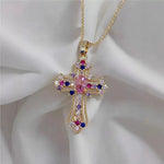 Vintage Cross Creative Commemorative Gift Pendant Necklace