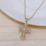 Vintage Cross Pendant Necklace