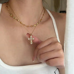 Vintage Cross Pendant Necklace