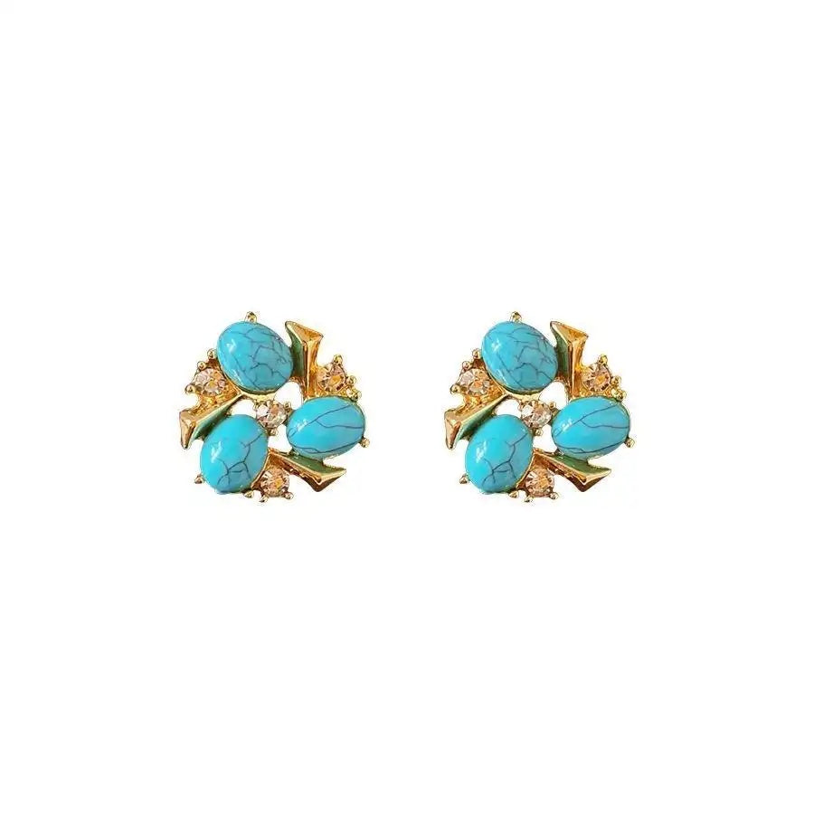 Vintage Crystal Ethnic Earrings