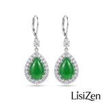 Vintage Emerald Green Crystal Clip-On Earrings