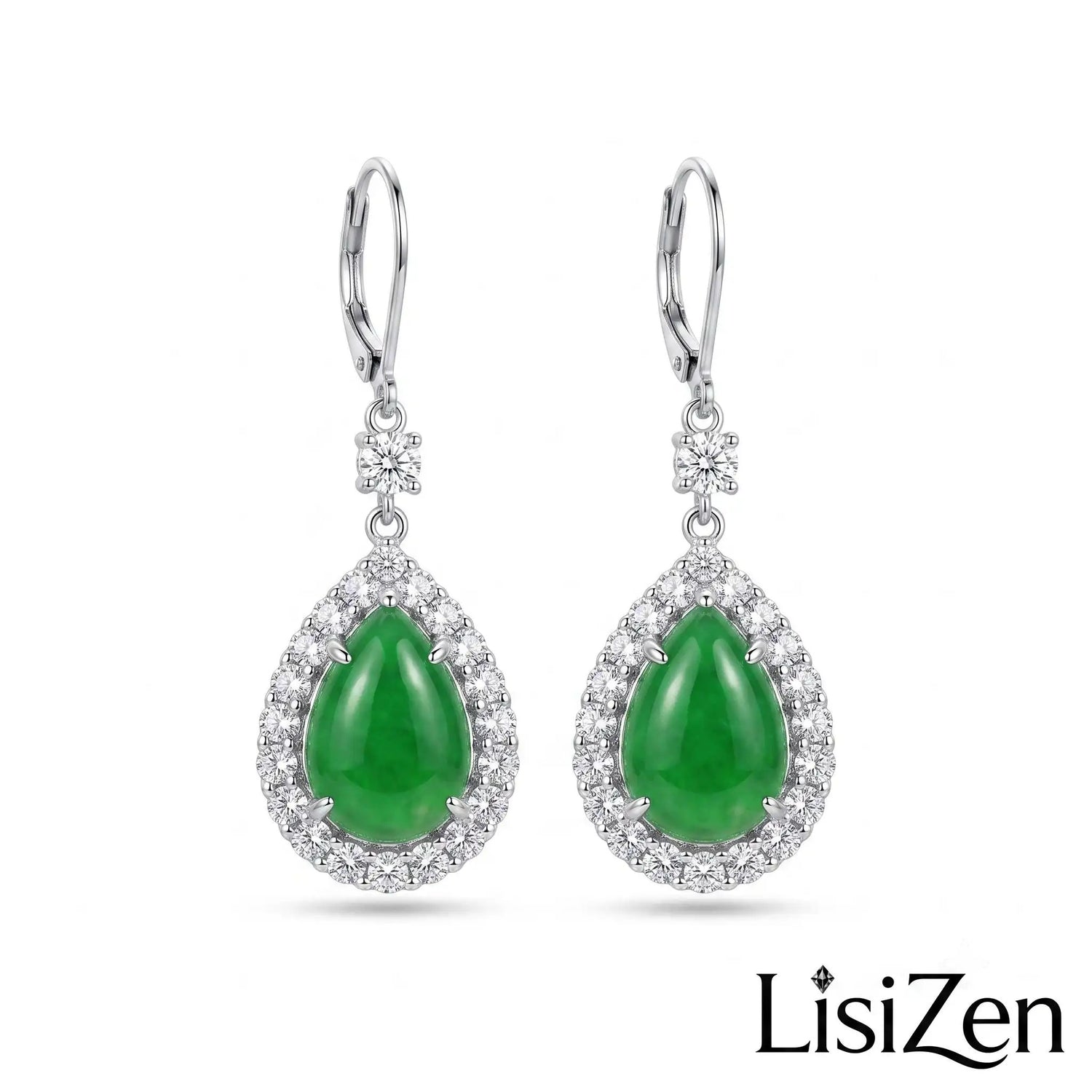 Vintage Emerald Green Crystal Clip-On Earrings