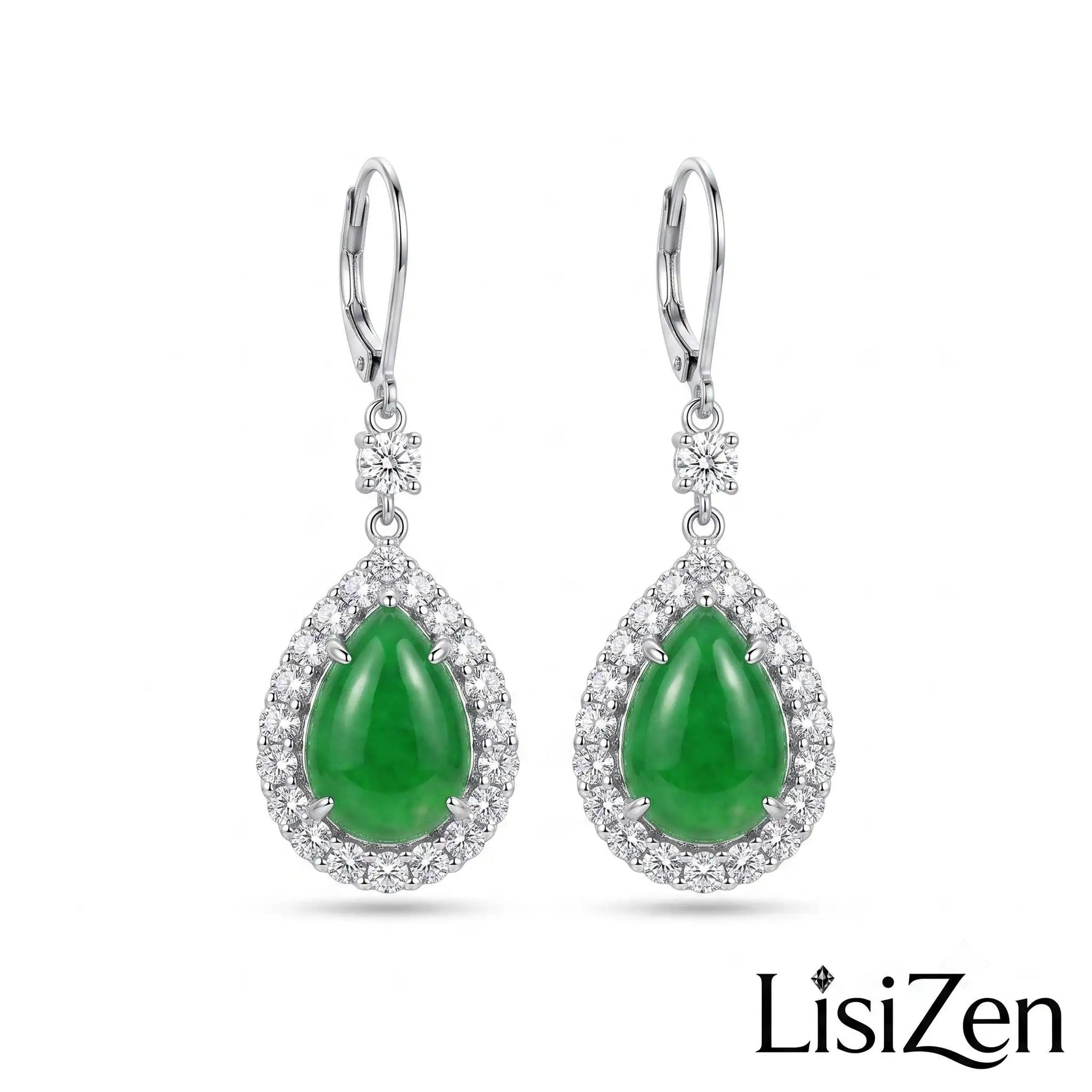 Vintage Emerald Green Crystal Clip-On Earrings