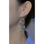 Vintage Ethnic Crystal Heavy Craftsmanship Drop Earrings