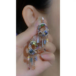 Vintage Ethnic Crystal Heavy Craftsmanship Drop Earrings