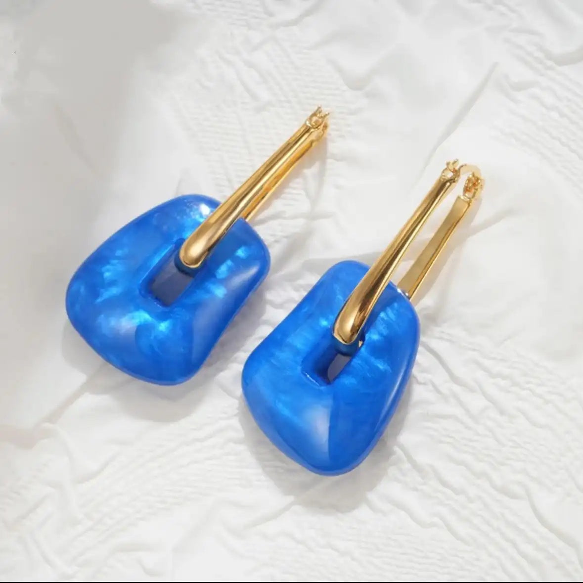 Vintage Geometric Resin Earrings