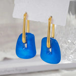 Vintage Geometric Resin Earrings
