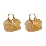 Vintage Ginkgo Leaf Gold-Tone Alloy Drop Earrings
