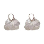Vintage Ginkgo Leaf Gold-Tone Alloy Drop Earrings